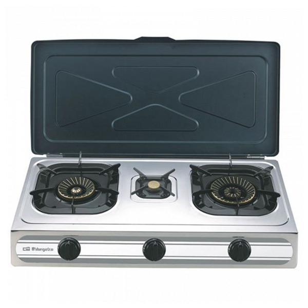 gas stove Orbegozo FO3500 Stainless steel 3 Stoves Black - gas