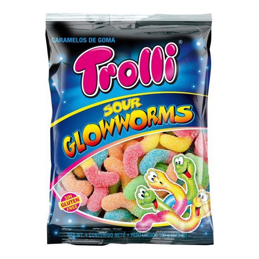 Candies Trolli GlowWorms (100 g) - candies