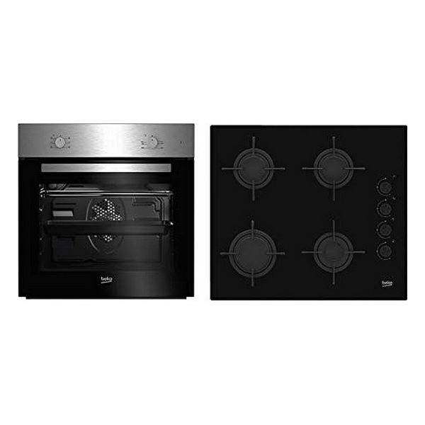Oven and Countertop Set BEKO BSE21031CXD 66 L (4 Stoves) - oven