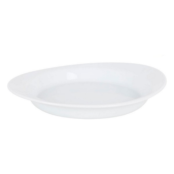 Flat plate Oval Porcelain White (27 x 23 x 4 cm) - flat