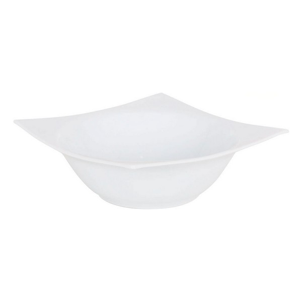 Salad Bowl Zen Porcelain White (19,5 x 19,5 x 5 cm) - salad