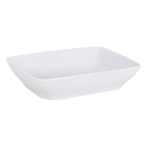 Bowl Lebon Rectangular Porcelain White (16 x 12 x 3,5 cm) - bowl