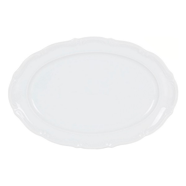 Serving Platter Maria Oval Porcelain White (35 x 24 x 3 cm) - serving