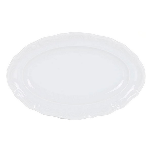 Serving Platter Maria Oval Porcelain White (22 x 14 x 2 cm) - serving