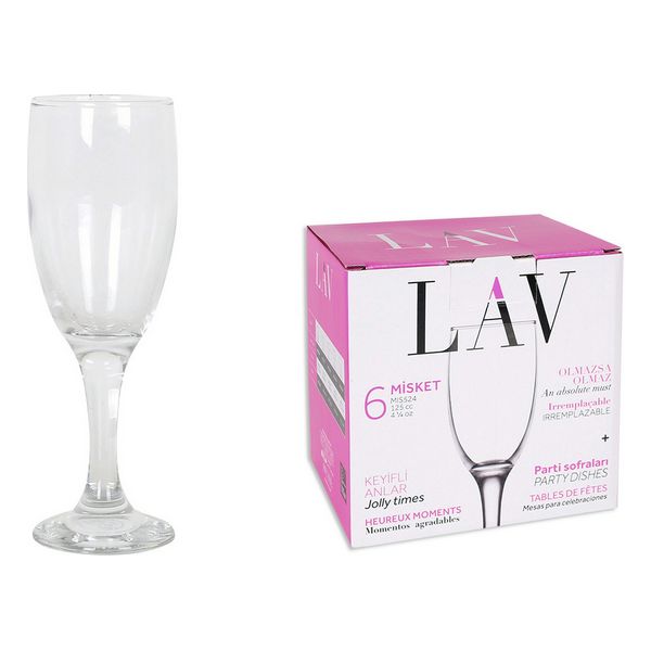 Set of cups LAV MISKET champagne Crystal 125 cc (6 Pieces) - set