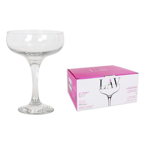 Set of cups LAV MISKET champagne Crystal 235 cc (6 Pieces) - set