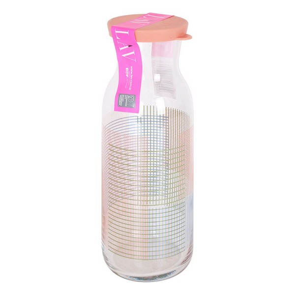 Glass Bottle LAV Fonte Deco With lid 1,2 L - glass