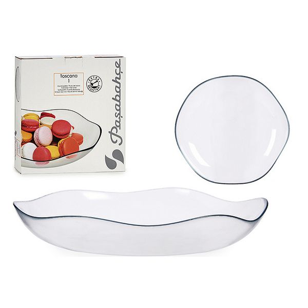 Tray Toscana Transparent Glass (30 cm) - tray