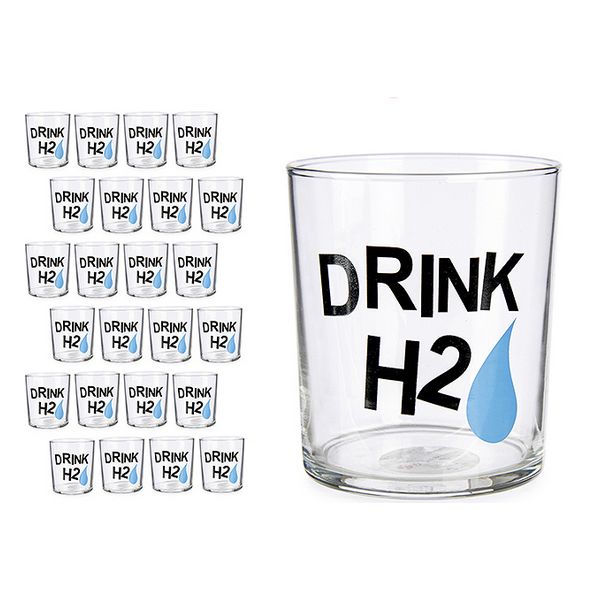 Glass Drink H2 Transparent Glass (380 ml) - glass