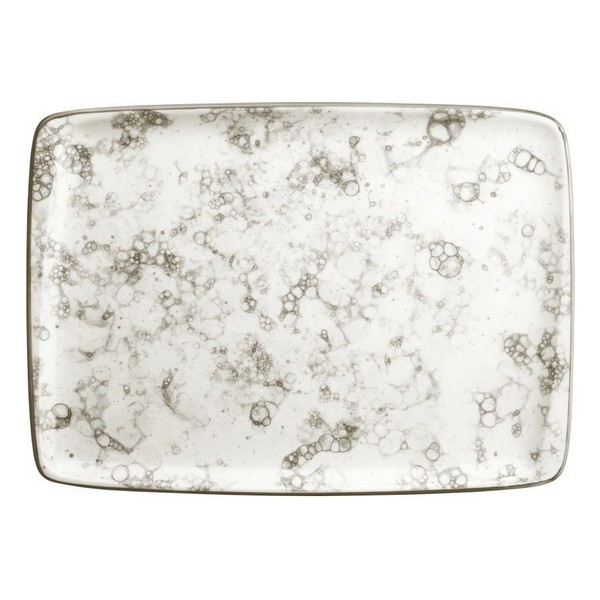 Tray Moove Rectangular Porcelain White/Brown (23 x 16 cm) - tray