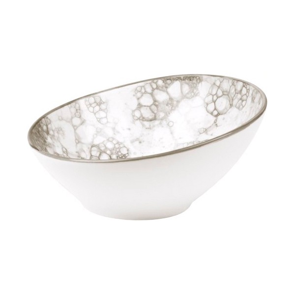 Bowl Porcelain White/Brown (35 cl) (ø 16 x 7 cm) - bowl
