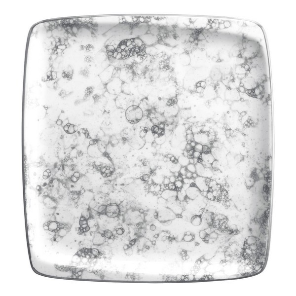 Flat plate Moove Porcelain Black/White (27,3 x 25,3 x 2 cm) - flat