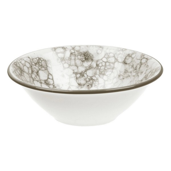 Bowl Gourmet Porcelain White/Brown (16 x 16 x 5,5 cm) (40 cl) - bowl