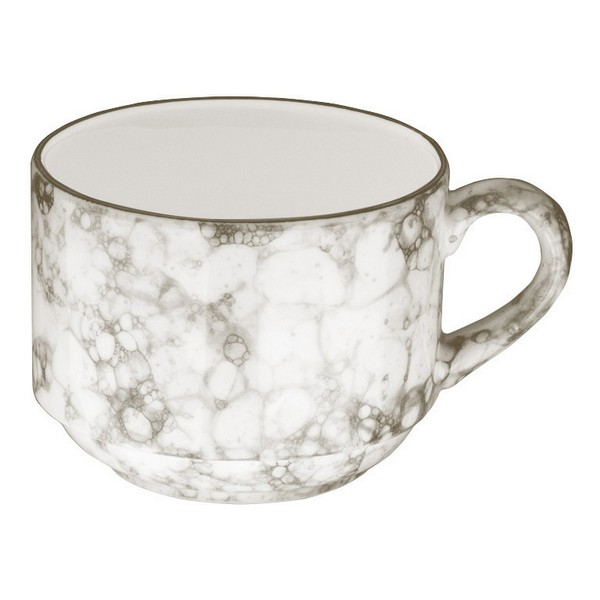 Cup Gourmet Porcelain White/Brown (18 cl) - cup