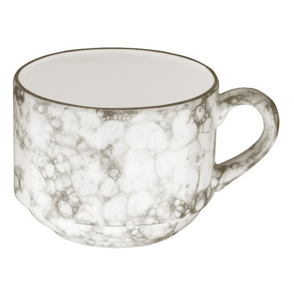 Cup Gourmet Porcelain White/Brown (9 cl) - cup