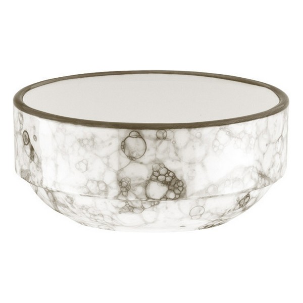 Bowl Gourmet Porcelain White/Brown (6 x 2,5 cm) (3 cl) - bowl
