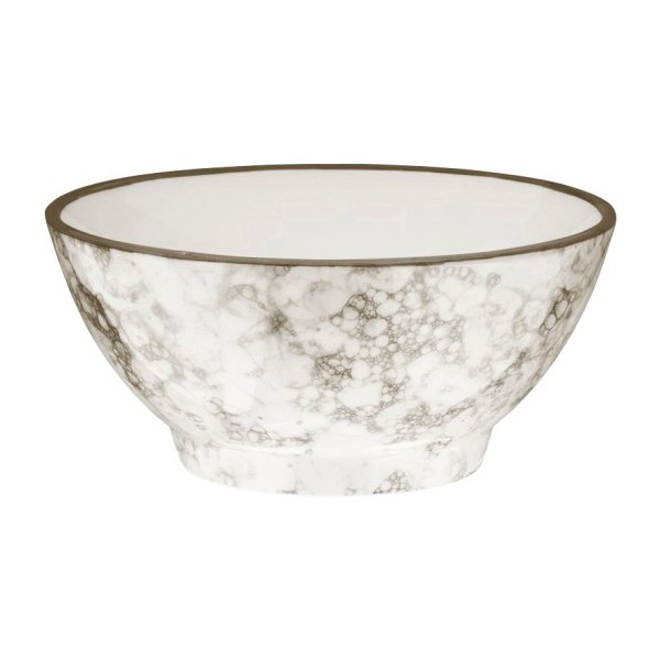 Bowl Porcelain White/Brown (ø 14 x 6 cm) (45 cl) - bowl