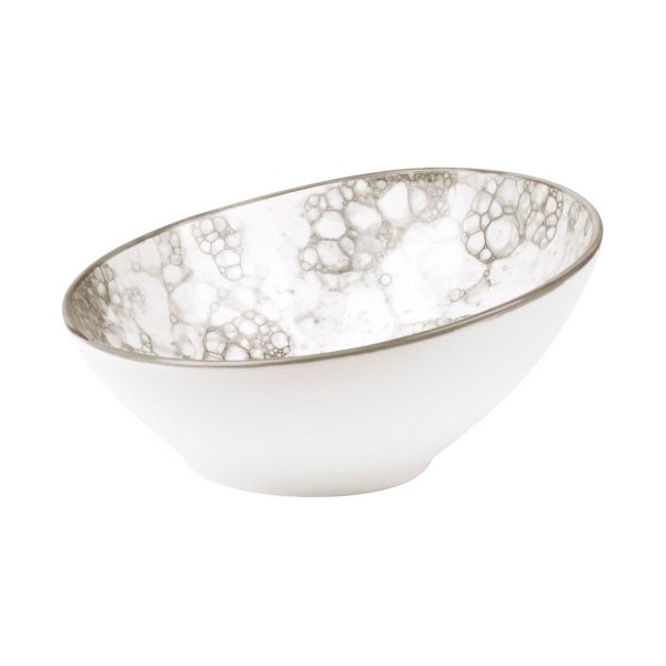 Salad Bowl Porcelain White/Brown (ø 22 x 10 cm) (75 cl) - salad
