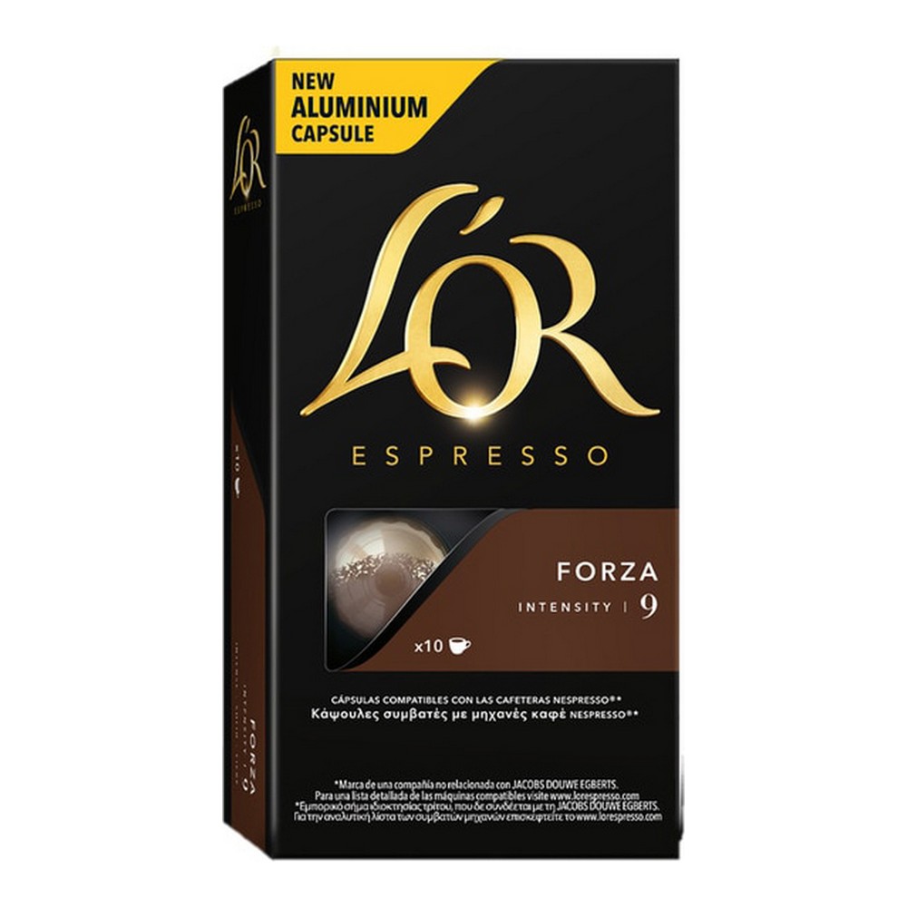 Coffee Capsules L'Or Forza 9 (10 uds) - coffee