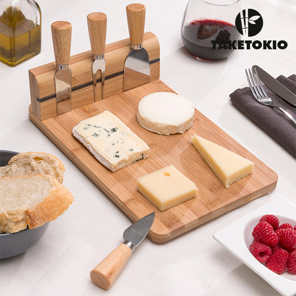 TakeTokio Bamboo Cheese Board Set (5 pieces) - taketokio