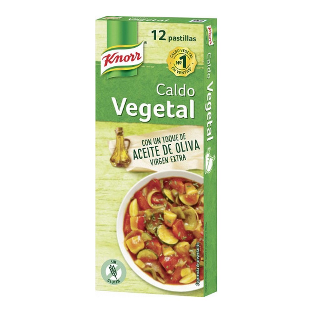 Caldo suave hortalizas y verduras menos 30% de sal 12 pastillas estuche 109 g - 8712566058761