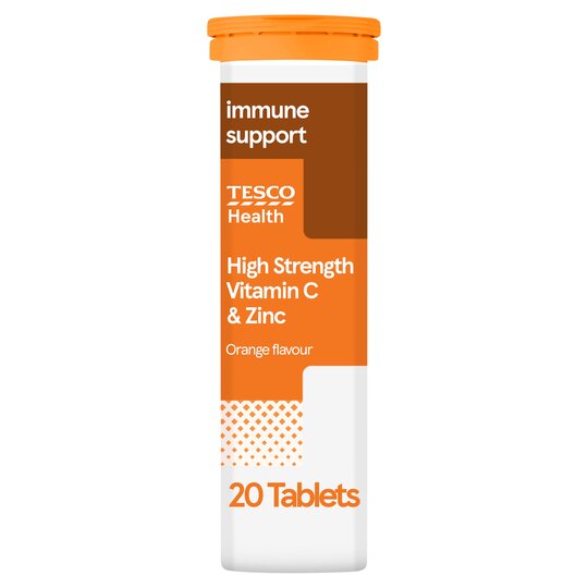 Tesco Effervescent Vitamin C Plus Zinc X 20 - 0000003039199