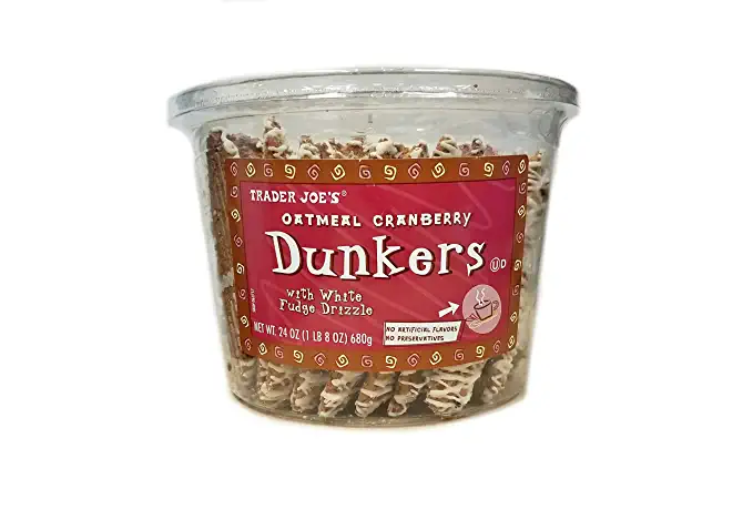 Trader Joe's Oatmeal Cranberry Dunkers with White Fudge Drizzle (24oz) 1 LB 8 oz - 645647547848