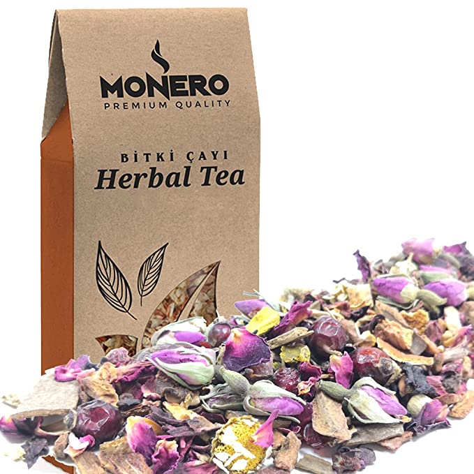  monerocoffee Winter Herbal Tea 5.3 Ounce (150 Gr) Herbal Tea, Rose Dried, Rosehip Dried Organic Natural Tea  - 000572946218