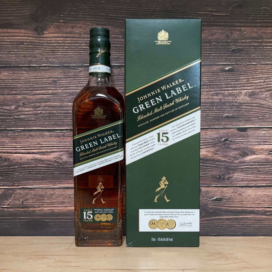 Johnnie Walker Green Label Blended Scotch Whisky - 00088076182318