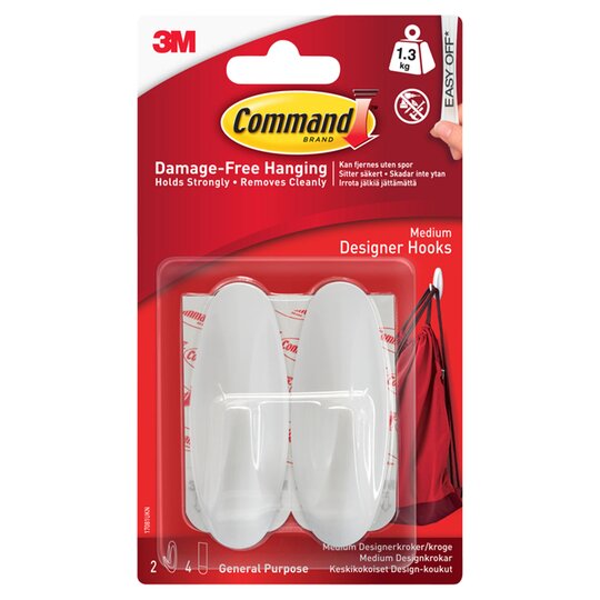 Command Medium Hooks 2 Pack - 0051131769083