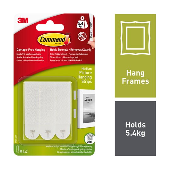 Command Medium Picture Hanging Strips 4 Sets - 0051141321011
