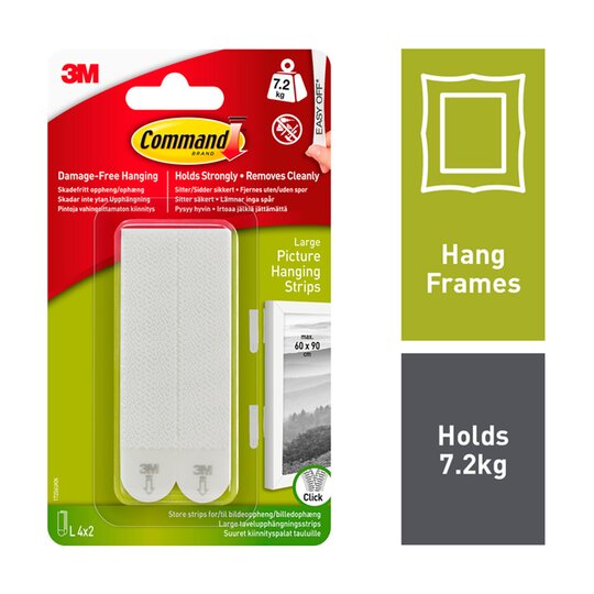 Command Large Picture Hanging Strips 4 Sets - 0051141322698