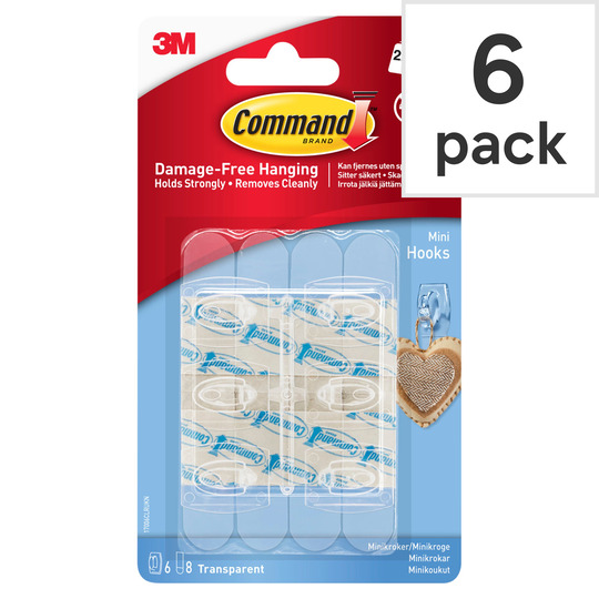 Command Clear Mini Hook 6 Hook 8 Strip - 0051141346939