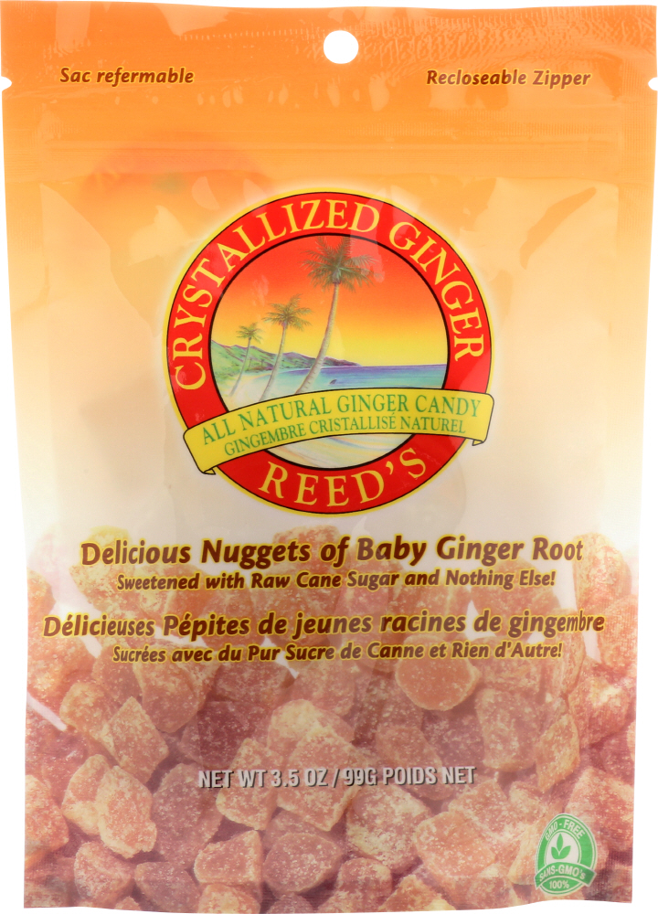 REED’S: Crystallized Ginger Candy, 3.5 oz - 0008274123456