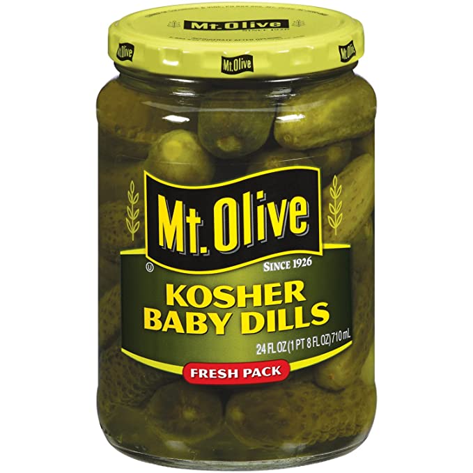  MT. Olive Kosher Baby Dills Fresh Pack Jar, 24 oz  - 009300000857