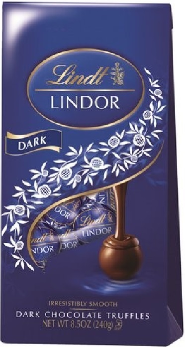 LINDT: Truffle Lindor Dark Chocolate Bag, 8.5 oz - 0009542016180