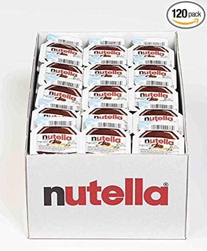 Nutella Chocolate Hazelnut Spread, Single Serve Mini Cups, Perfect Topping for Pancakes, .52 oz, 120 Count - 773821212524