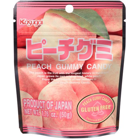 KASUGAI: Gummy Peach, 1.76 oz - 0011152259895