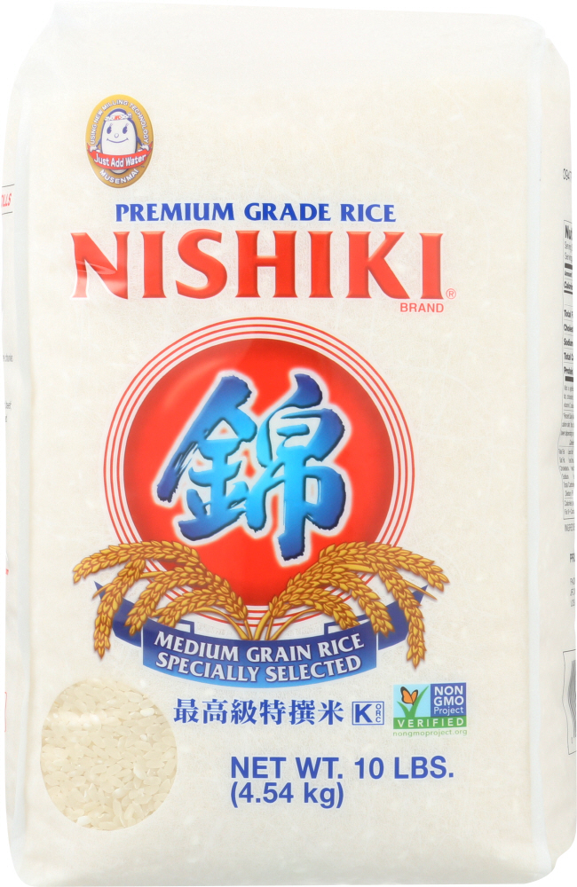  Nishiki Premium Sushi Rice, White, 10 lbs (Pack of 1)  - 011152285863