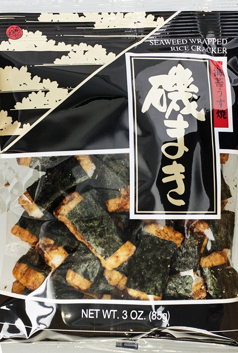 NISHIKI: Arare Iso Maki Seaweed Wrapped Rice Crackers, 3 oz - 0011152291000