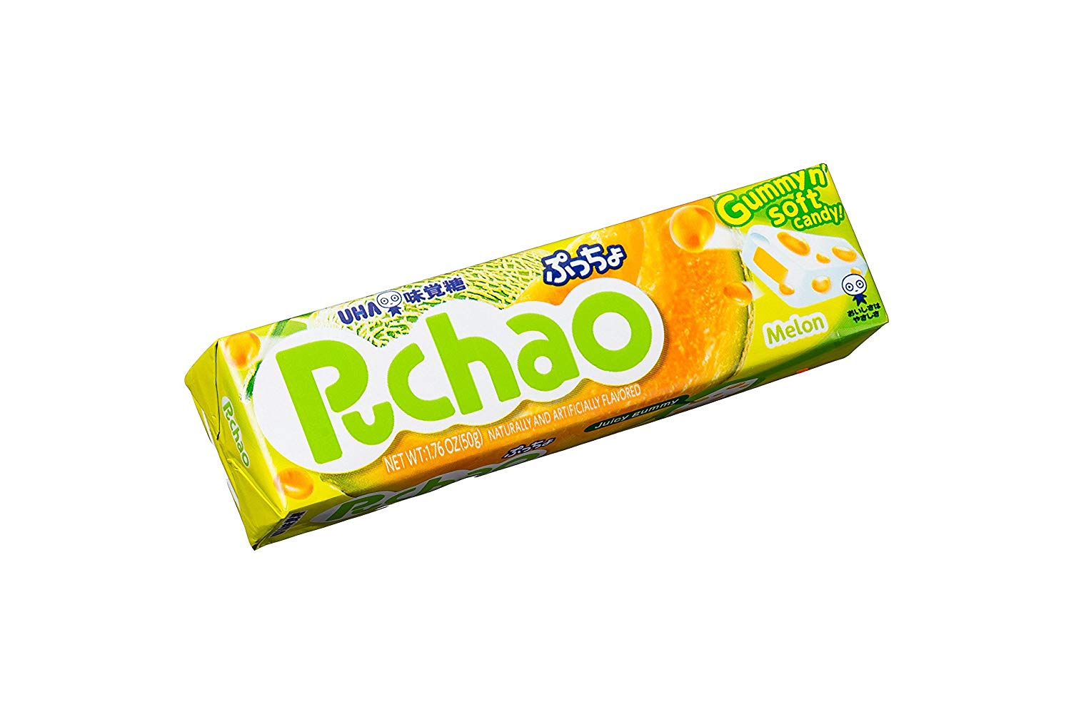 UHA MIKAKUTO: Puchao Soft Candy Melon, 1.76 oz - 0011152421230