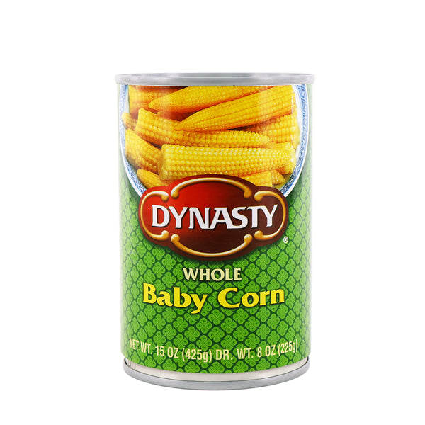 DYNASTY: Whole Baby Sweet Corn, 15 oz - 0011152453378