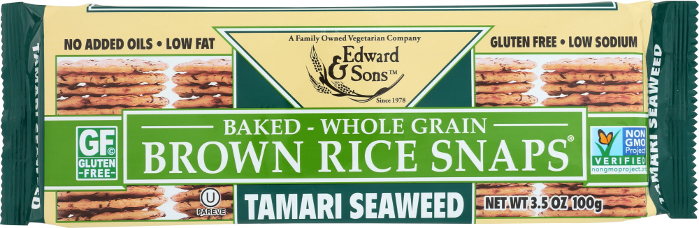 Baked - Whole Grain Brown Rice Snaps - 011206000350