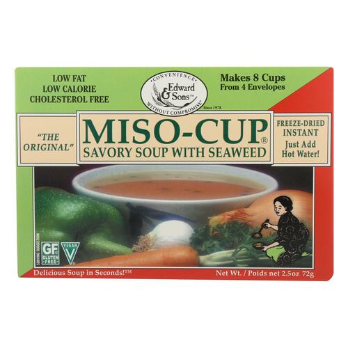 Edward & Sons, Miso-Cup, Savory Soup With Seaweed - 0011206000947