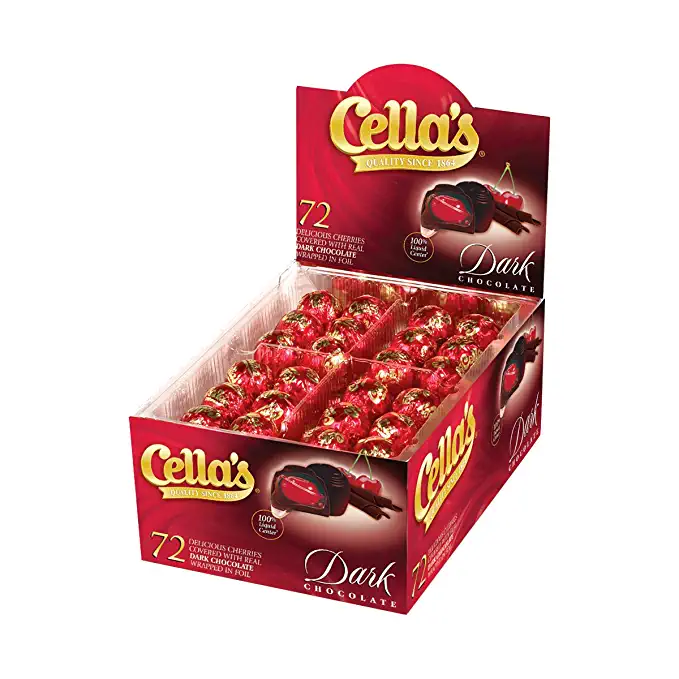  Cella's Dark Chocolate Covered Cherries, 72-Count Box (011228721202)  - 773821726700