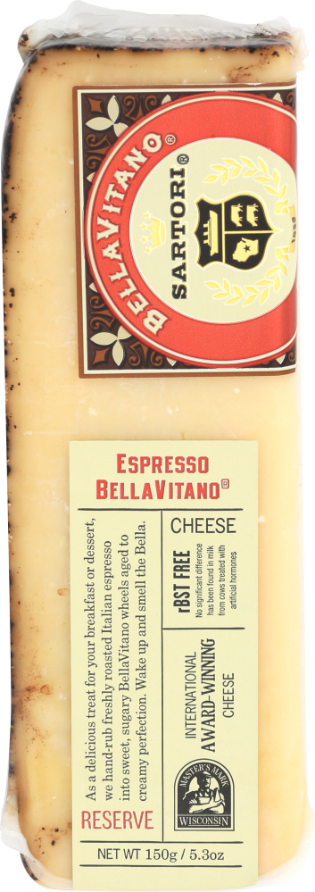 SARTORI RESERVE: Espresso BellaVitano Cheese, 5.3 oz - 0011863118580