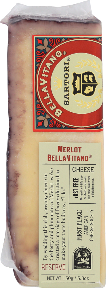 SARTORI: Merlot Bellavitano Cheese, 5.3 oz - 0011863118764