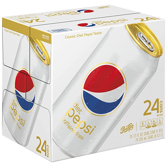  Diet Pepsi, Caffeine Free, 12 ounce Cans, 24 Count  - 012000172083