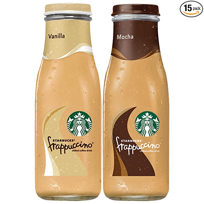  Starbucks Frappuccino, 2 Flavor Variety Pack, 9.5 Fl Oz (15 Count)  - 012000046087