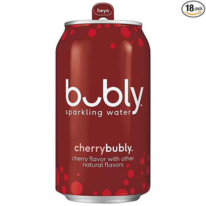  Bubly Sparkling Water, Cherry, 12 fl Oz. Cans (18 Pack)  - 012000174193